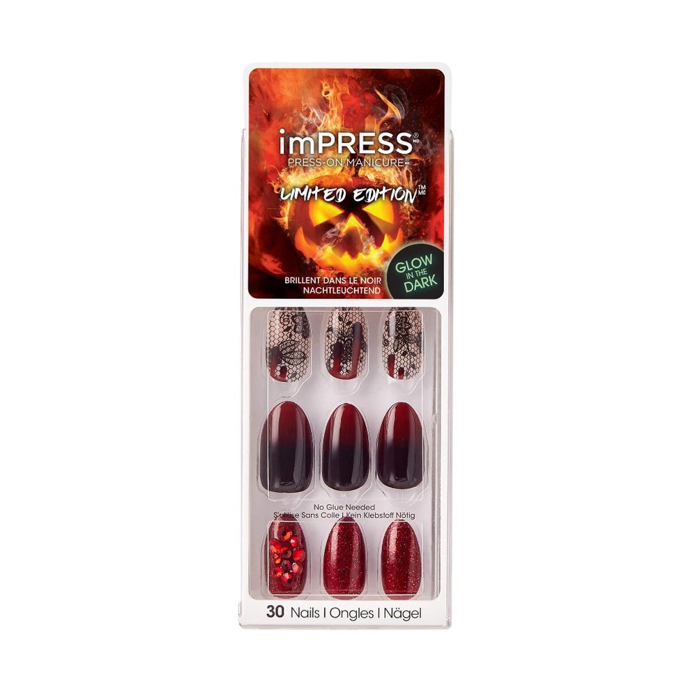 Kiss Impress Press-on Manicure Limited Edition Halloween 30 Nails - Run Away